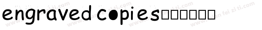 engraved copies字体转换